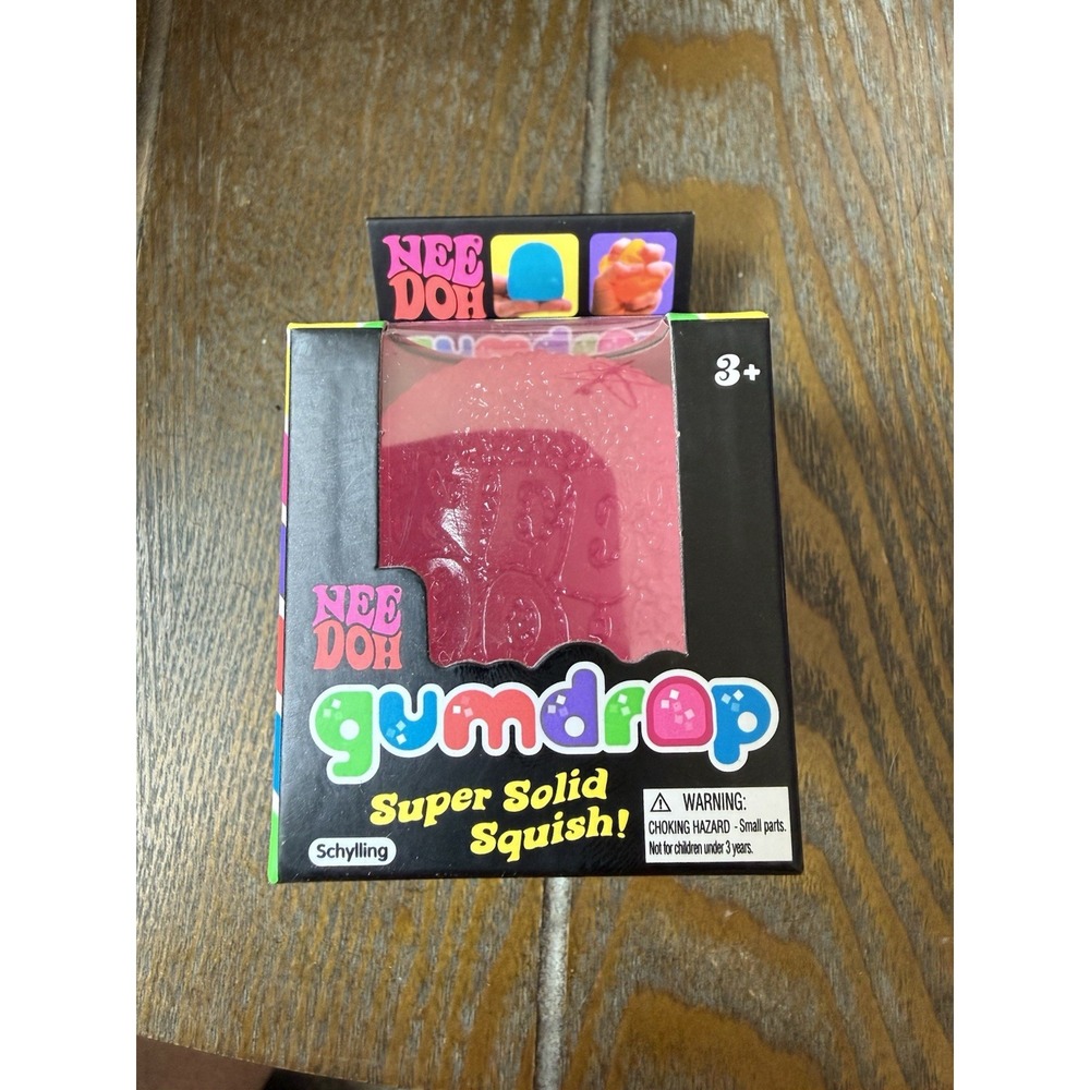 Schylling Nee Doh Gumdrop Super Solid Squish Pink New Factory Sealed Authentic